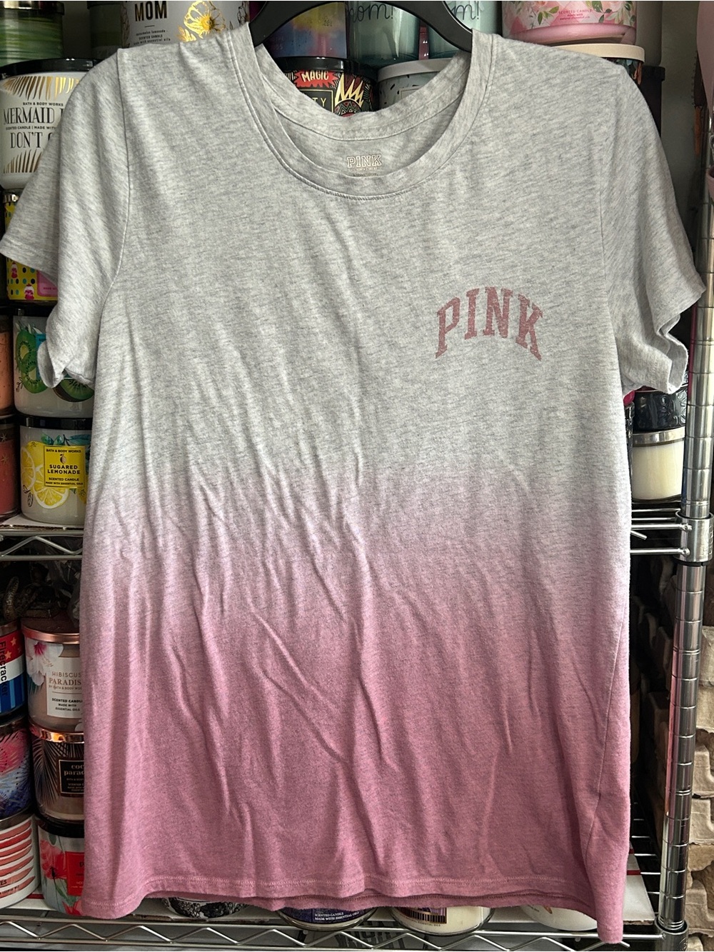 PINK Victoria's Secret Ombre Crewneck Tee